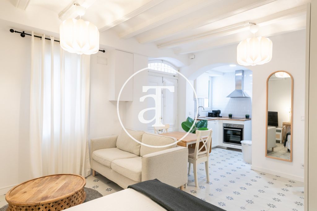 Furnished studio for temporary rental in Barcelona