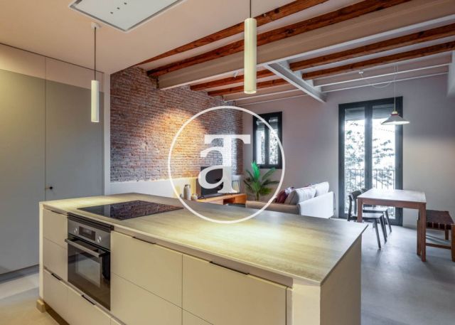 Brand new monthly rental apartment with 2 bedrooms and terrace close to the station Llacuna. 11