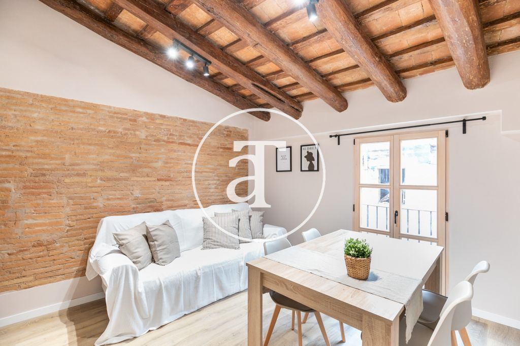 Monthly brand new rental penthouse with 3 bedrooms, in excellent condition close to La Rambla