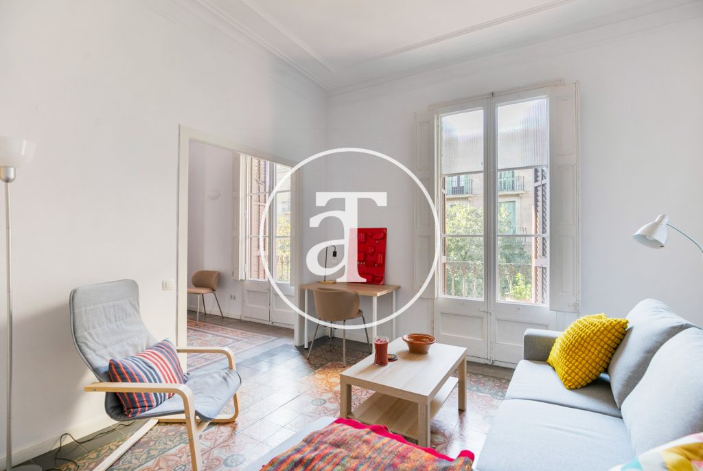 Monthly rental apartment with 1 bedroom, balcony and 1 bathroom in Eixample