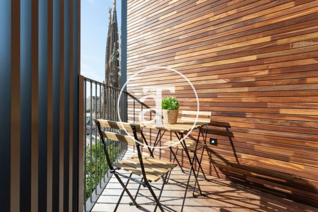 Monthly rental apartment with 2 bedrooms and 2 bathrooms with balcony and stunning views of the Sagrada Familia. 3