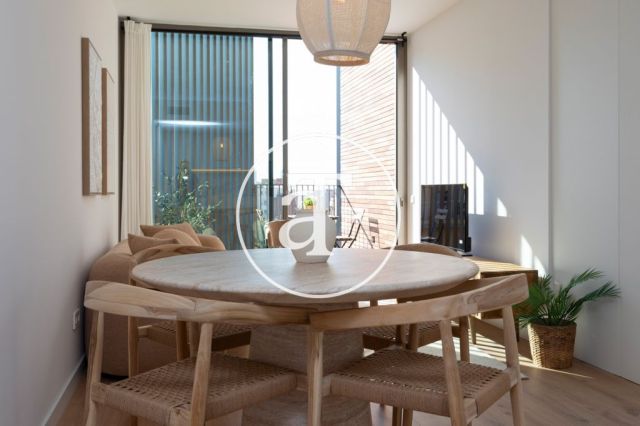 Monthly rental apartment with 2 bedrooms and 2 bathrooms with balcony and stunning views of the Sagrada Familia. 10