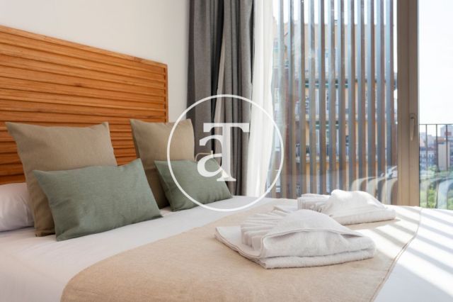 Monthly rental apartment with 2 bedrooms and 2 bathrooms with balcony and stunning views of the Sagrada Familia. 19