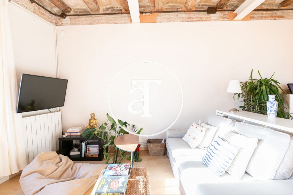 Appartement en location temporaire avec 1 chambre et 1 salle de bain, balcon et vue sur Collserola à Sants 11