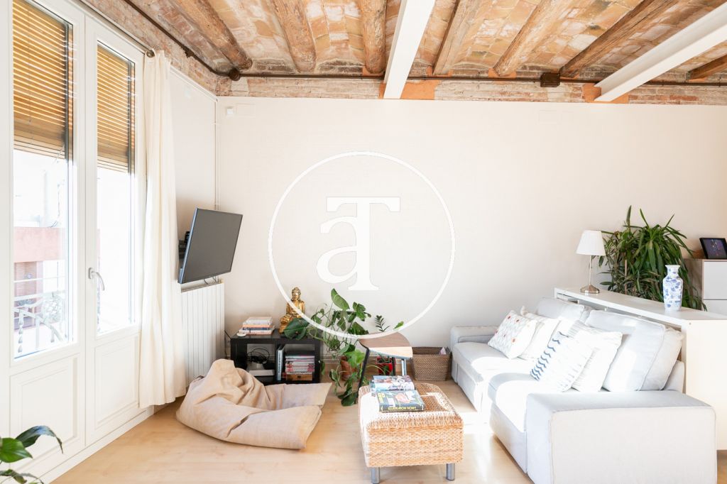 Appartement en location temporaire avec 1 chambre et 1 salle de bain, balcon et vue sur Collserola à Sants 8