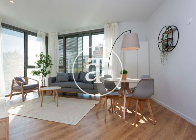 Piso de alquiler temporal de 2 habitaciones y piscina compartida a un paso de Av. Diagonal 1