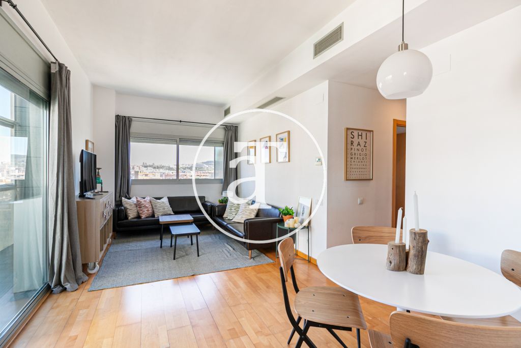 Monthly rental apartment with 2 bedrooms, balcony and 2 bathrooms in Plaza Europa