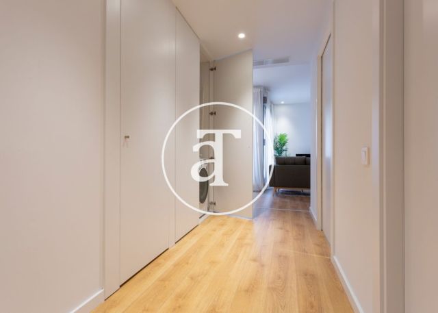 Piso de alquiler temporal de 2 habitaciones y piscina compartida a un paso de Av. Diagonal 22