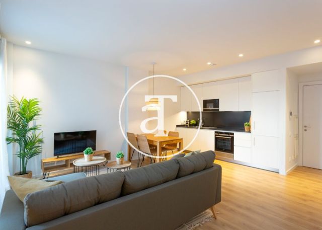 Piso de alquiler temporal de 2 habitaciones y piscina compartida a un paso de Av. Diagonal 9