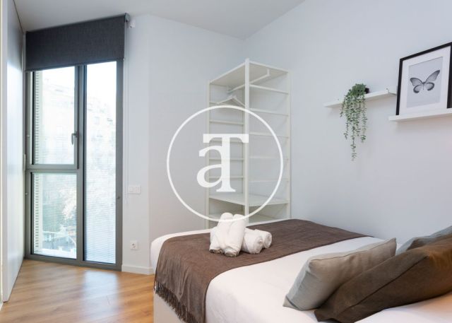 Piso de alquiler temporal de 3 habitaciones y piscina compartida a un paso de Av. Diagonal 16