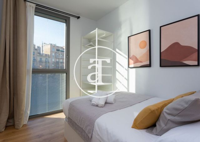 Piso de alquiler temporal de 3 habitaciones y piscina compartida a un paso de Av. Diagonal 19