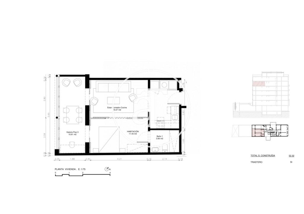 Appartement temporaire à louer avec 1 chambre dans l'Eixample Dreta 25