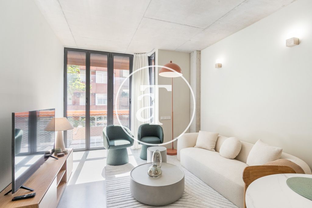Appartement à louer temporairement avec 2 chambres et 2 salles de bains dans l'Eixample Dreta