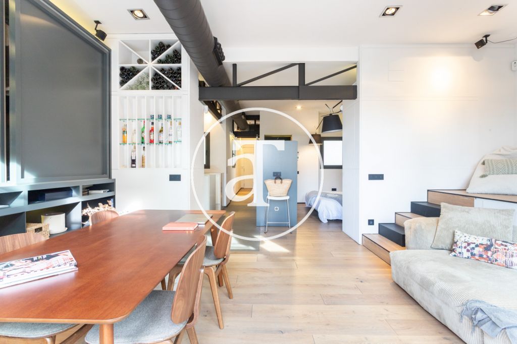 Monthly rental apartment with 1 bedroom suite with balcony in the Eixample 9