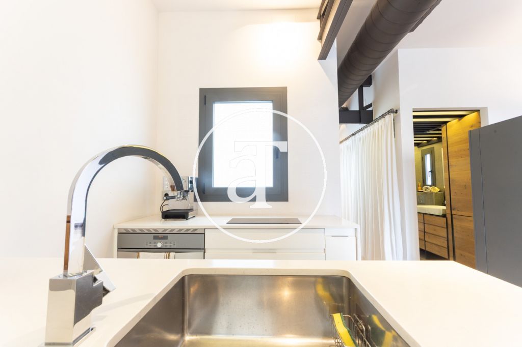 Monthly rental apartment with 1 bedroom suite with balcony in the Eixample 16