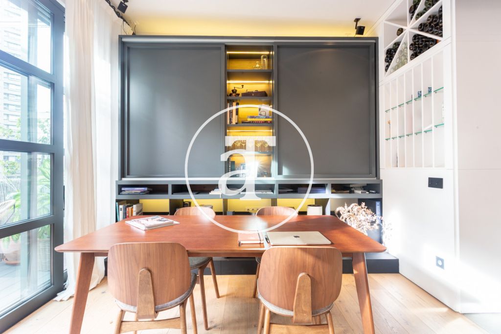 Monthly rental apartment with 1 bedroom suite with balcony in the Eixample 8
