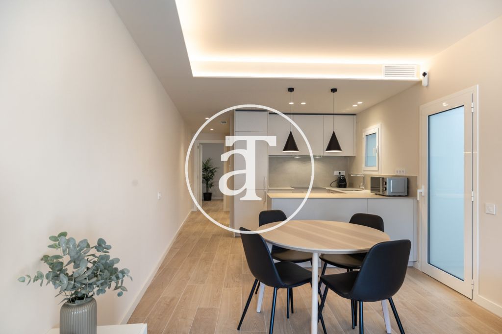 Monthly rental Penthouse with 2 bedrooms and 2 bathrooms with private terrace next to Plaça de Sants 16