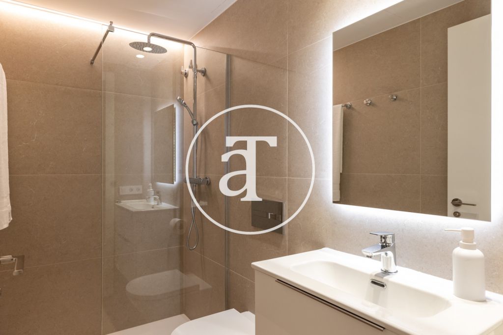 Monthly rental Penthouse with 2 bedrooms and 2 bathrooms with private terrace next to Plaça de Sants 35