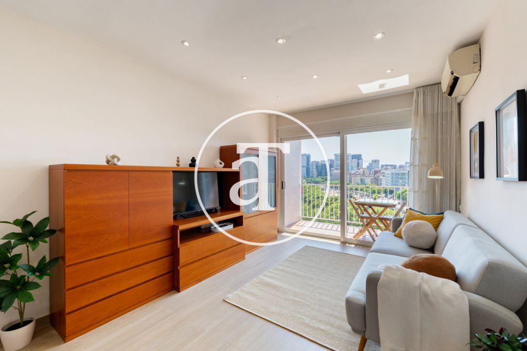 Monthly rental apartment with 2 bedrooms, 1 bathroom, study and terrace with views next to the Gran Via 2 shopping center 10