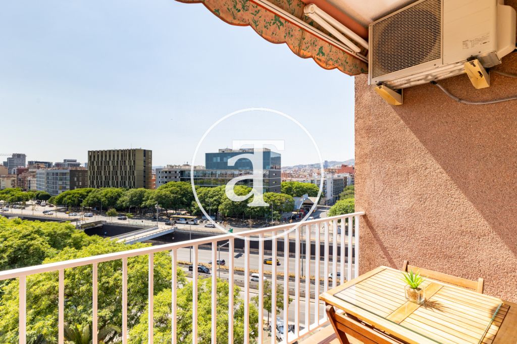 Monthly rental apartment with 2 bedrooms, 1 bathroom, study and terrace with views next to the Gran Via 2 shopping center 7