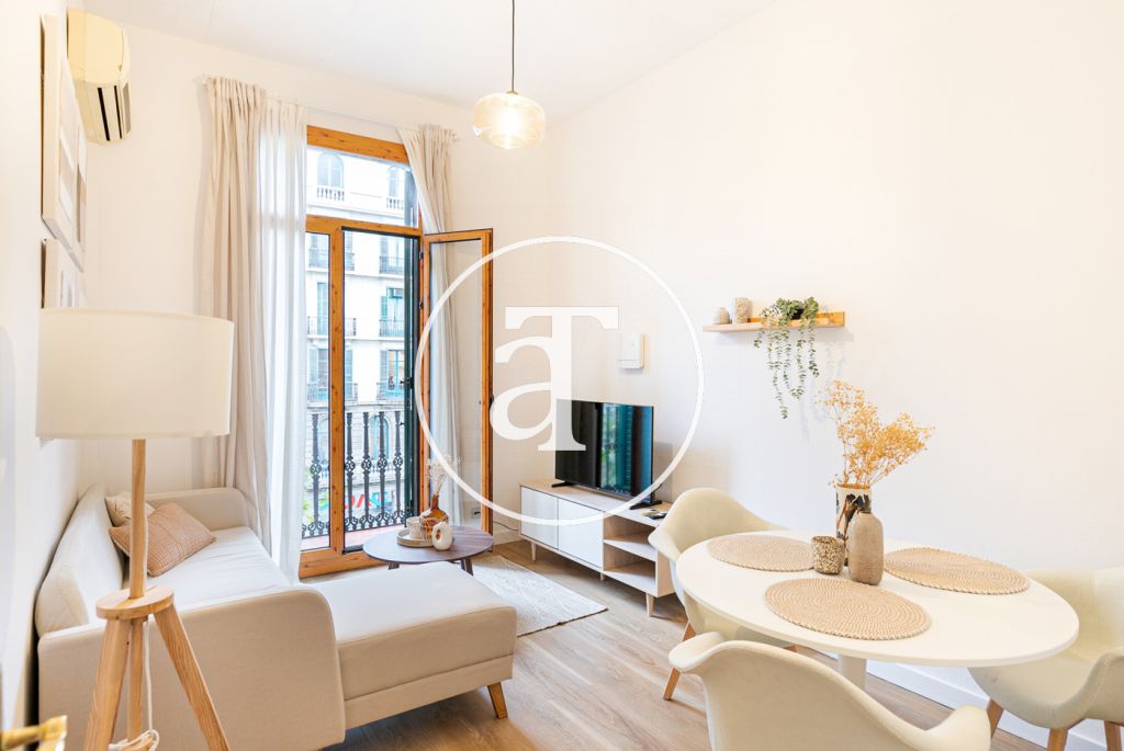 Monthly rental apartment with 1 double bedroom and terrace in Eixample 3