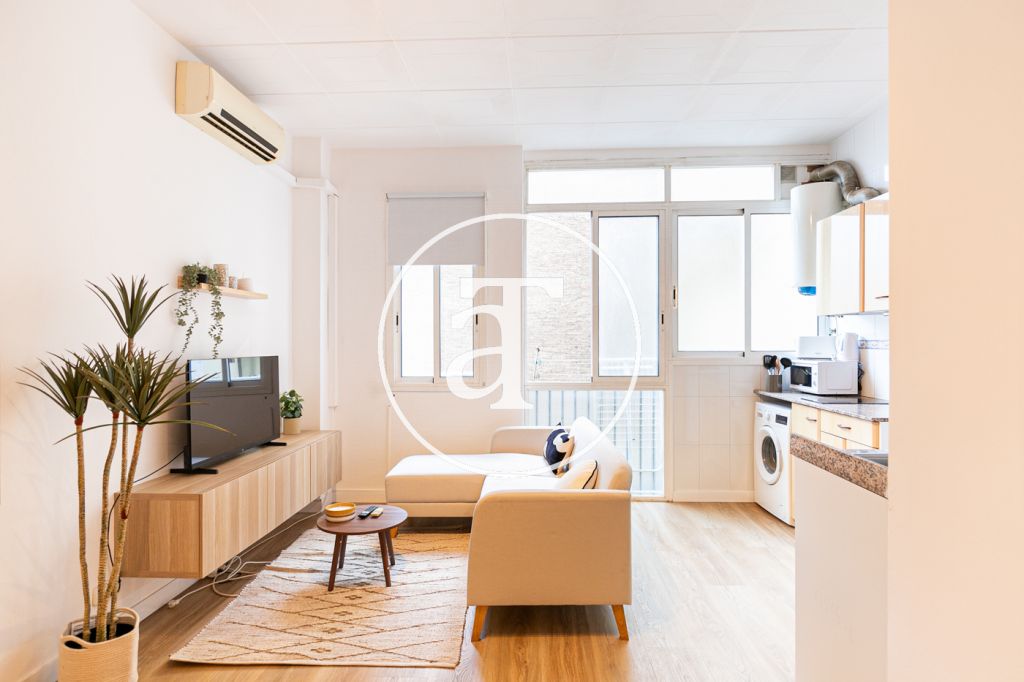 Monthly rental apartment with1 double bedroom in Carrer d'Aragó