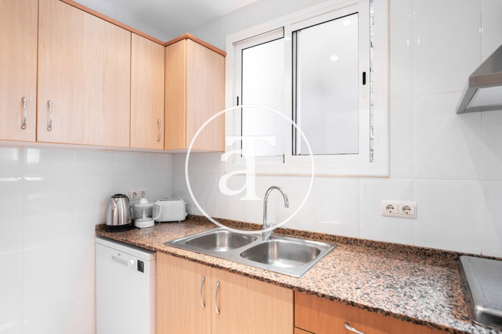 Monthly rental apartment: 2 bedrooms and 1 bathroom with large terrace in Eixample 13