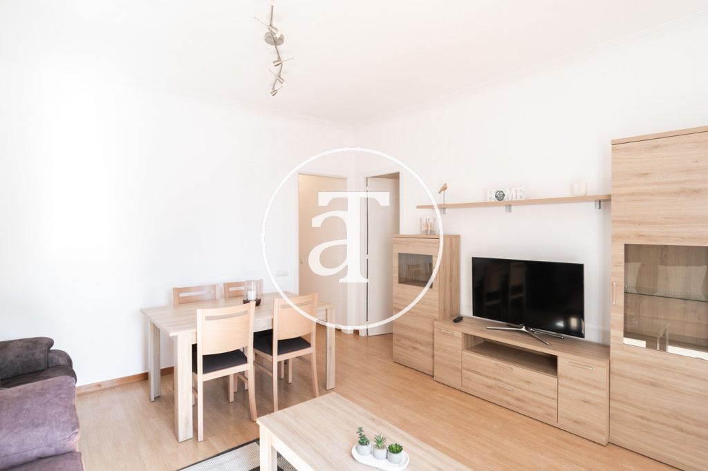 Monthly rental apartment: 2 bedrooms and 1 bathroom with large terrace in Eixample 9