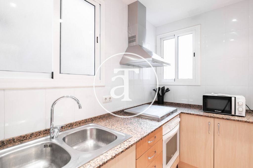 Monthly rental apartment: 2 bedrooms and 1 bathroom with large terrace in Eixample 12