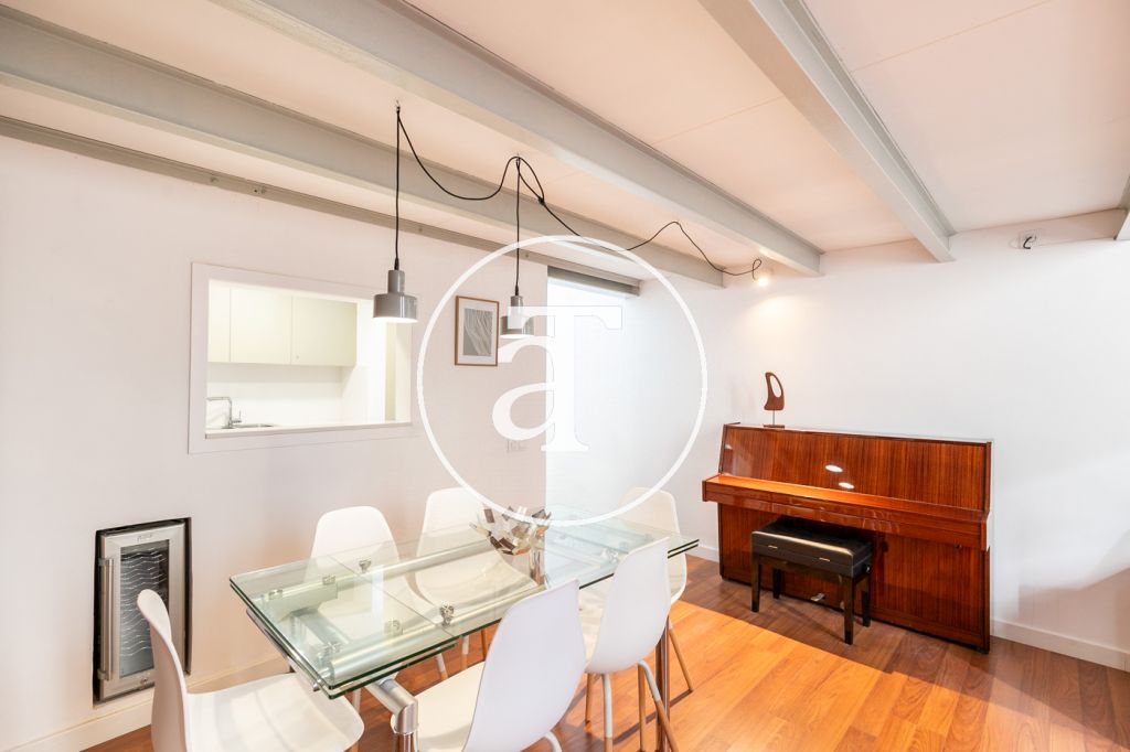 Dúplex de alquiler temporal de 1 habitación en Gran de Gracia 24