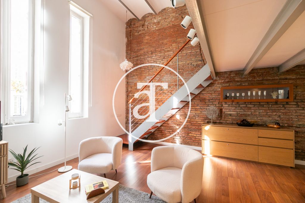 Dúplex de alquiler temporal de 1 habitación en Gran de Gracia 6