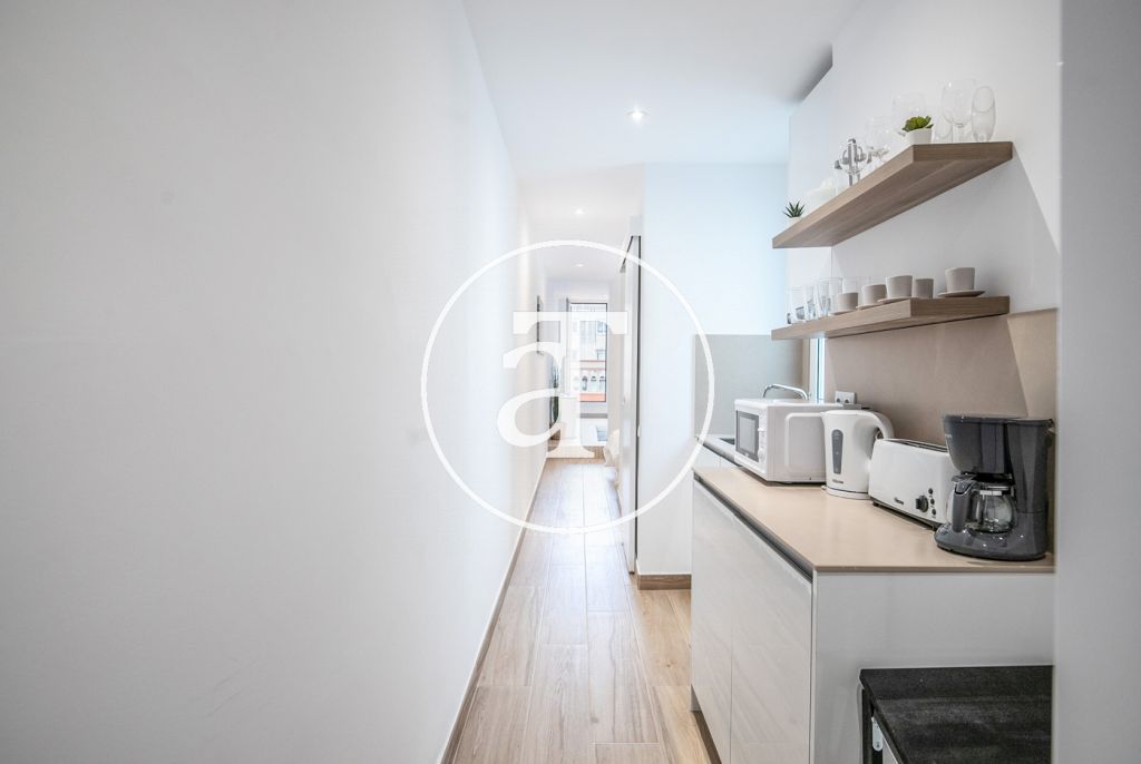 Ático de alquiler temporal de 1 habitación con fabulosa terraza privada en Paseo Sant Joan 14
