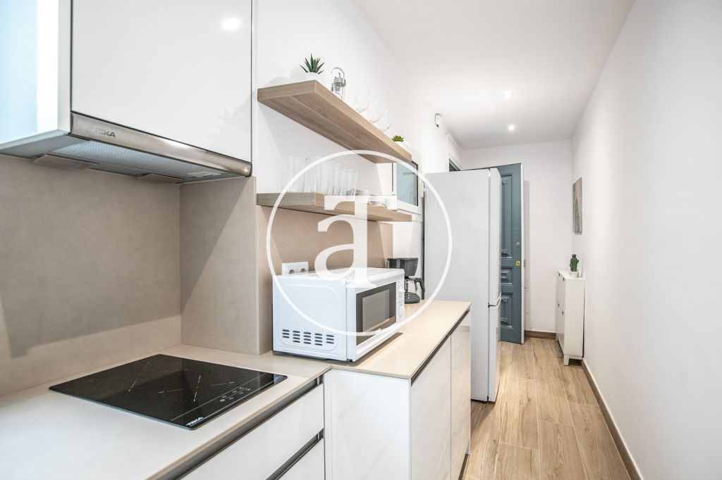 Ático de alquiler temporal de 1 habitación con fabulosa terraza privada en Paseo Sant Joan 19