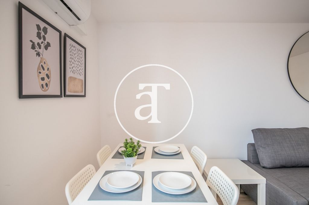 Ático de alquiler temporal de 1 habitación con fabulosa terraza privada en Paseo Sant Joan 13