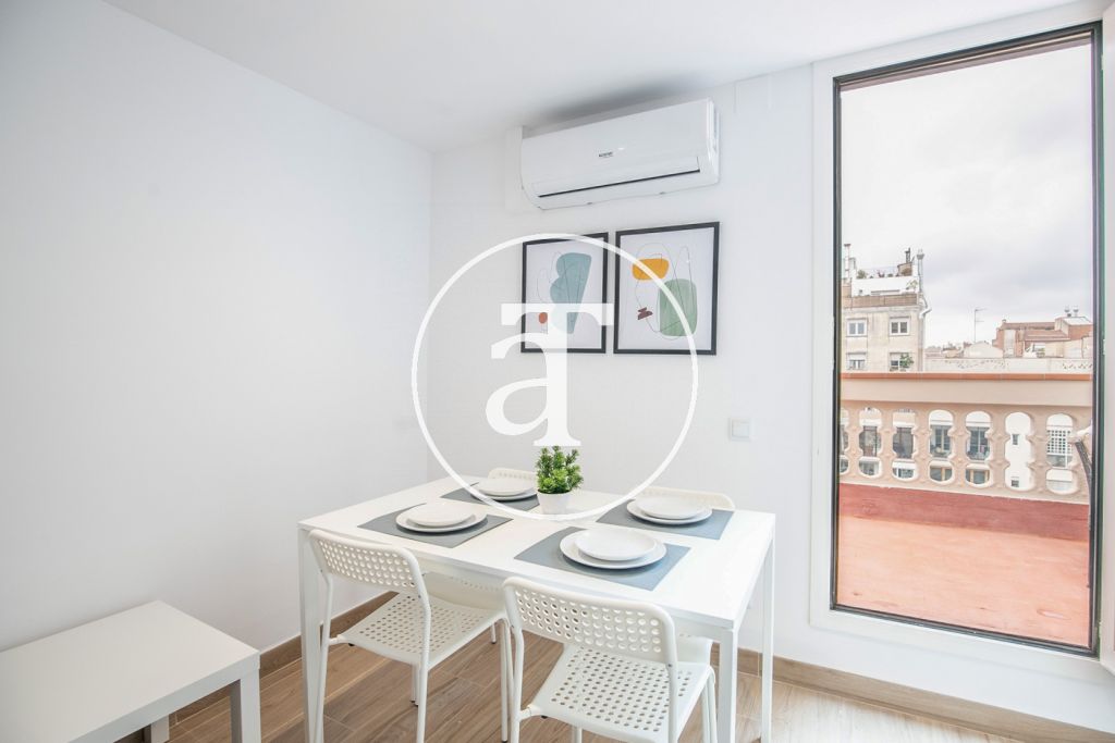 Monthly rental penthouse with 1 bedroom and amazing private terrace on Paseo Sant Joan 16