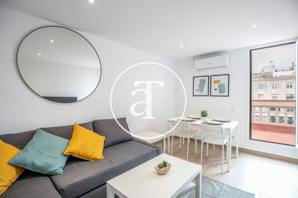 Monthly rental penthouse with 1 bedroom and amazing private terrace on Paseo Sant Joan 11
