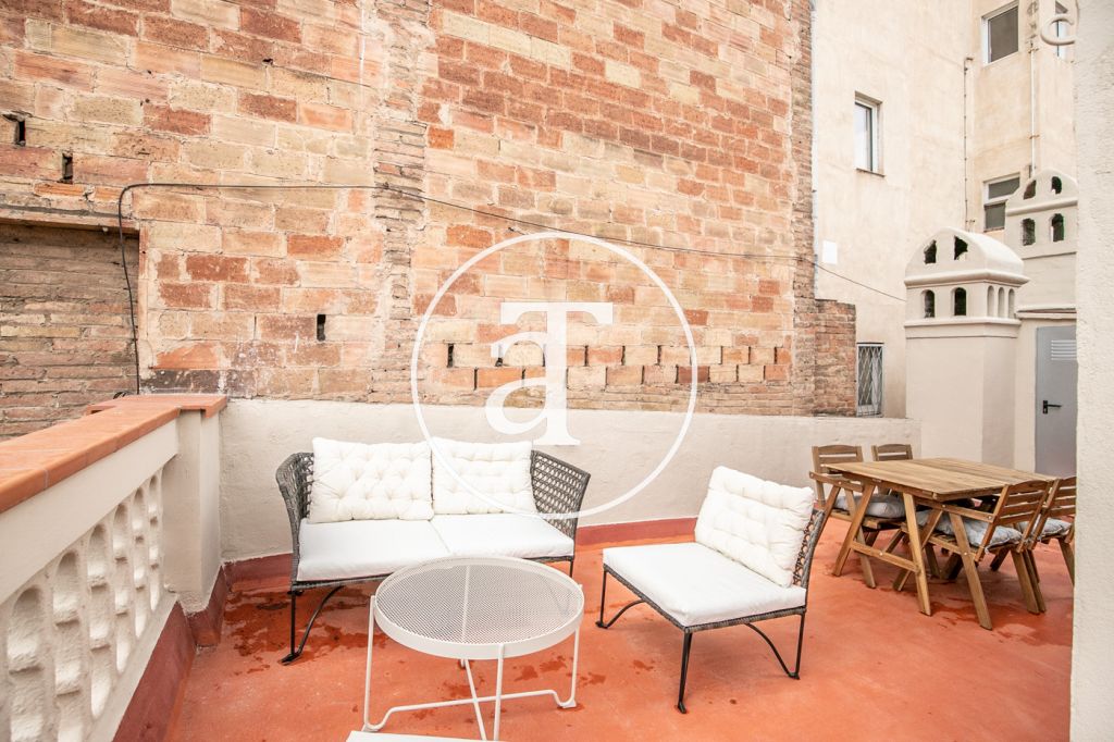 Monthly rental penthouse with 1 bedroom and amazing private terrace on Paseo Sant Joan 5