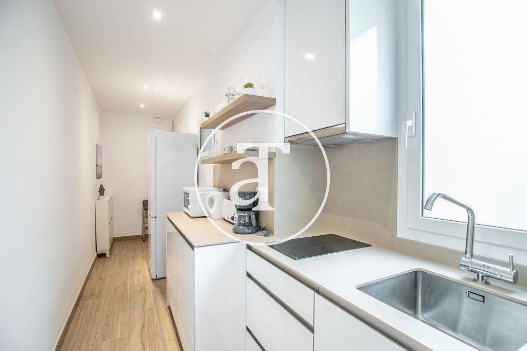 Monthly rental penthouse with 1 bedroom and amazing private terrace on Paseo Sant Joan 18