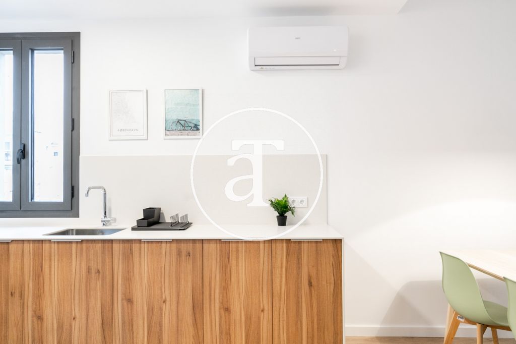 2-bedroom apartment for short-term rental, well connected to Barcelona 9