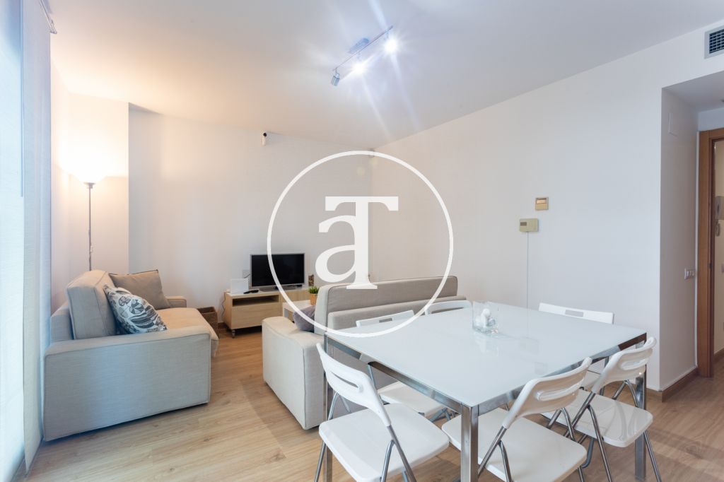 Piso de alquiler temporal de 2 habitaciones y 2 baños con terraza y parking opcional en Sant Feliu de Llobregat