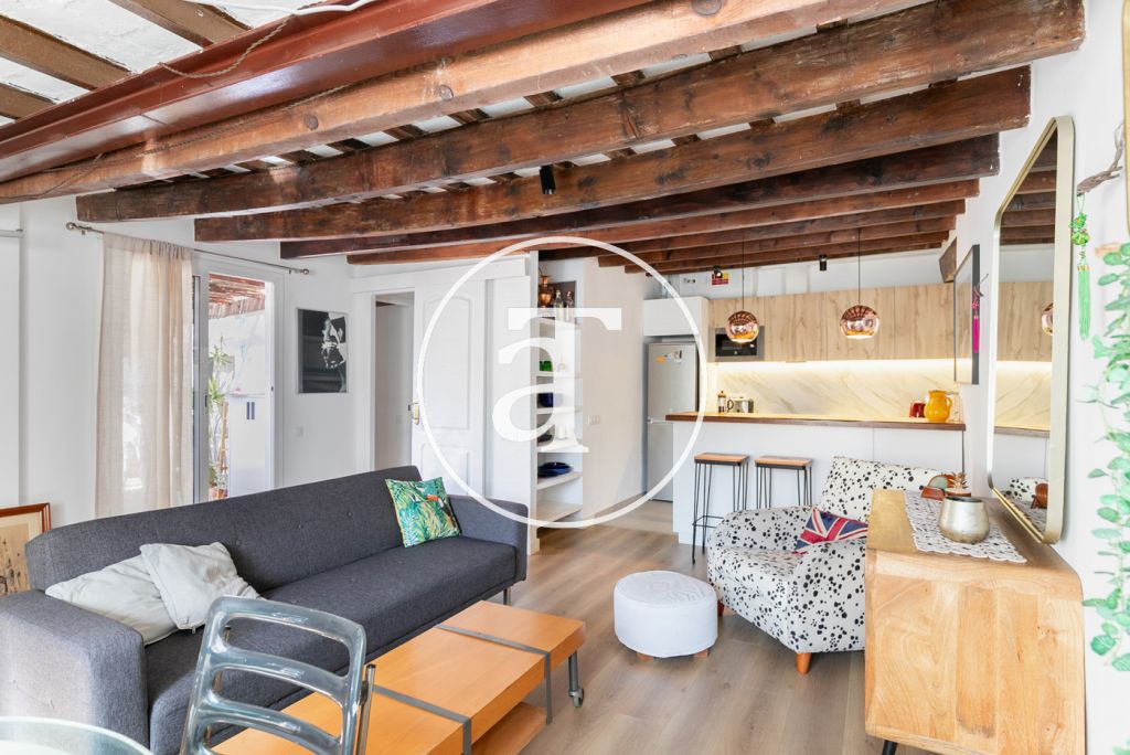 Appartement temporaire à louer avec 1 chambre, 1 salle de bain et terrasse à El Born 4