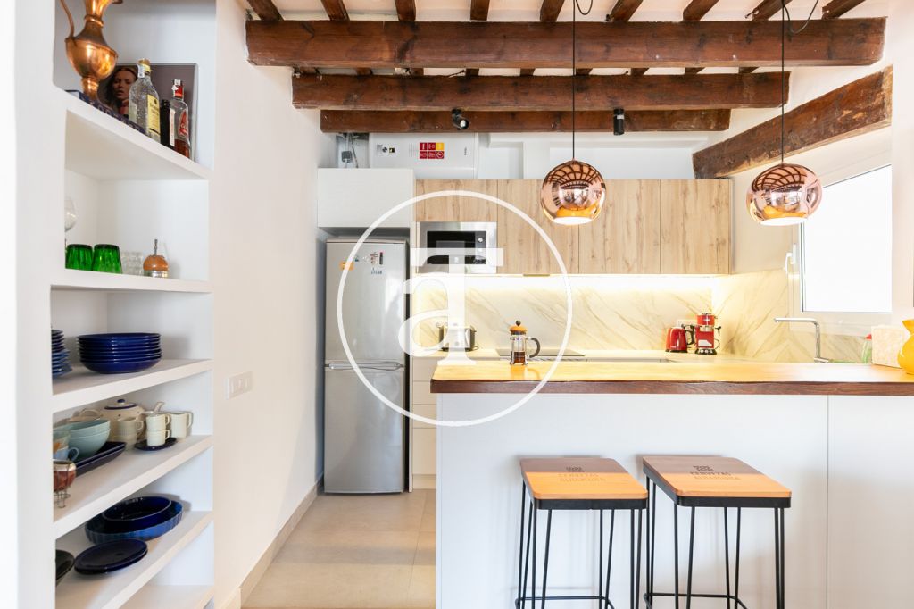 Appartement temporaire à louer avec 1 chambre, 1 salle de bain et terrasse à El Born 11