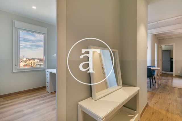 Apartamento de alquiler temporal de 2 habitaciones dobles en Eixample 19