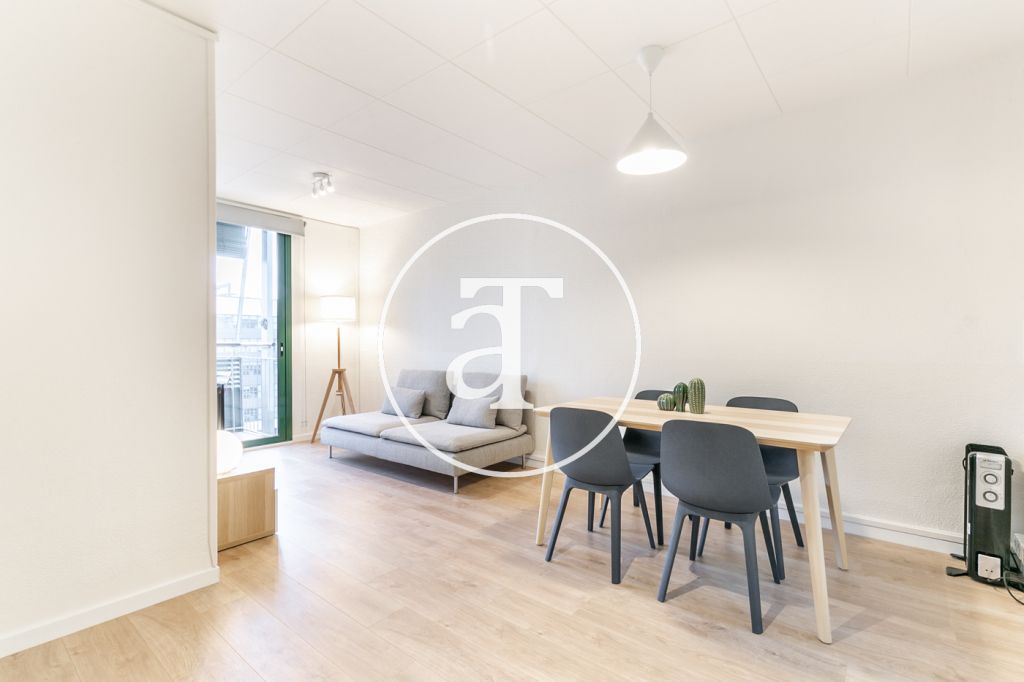 Piso de alquiler temporal de 2 habitaciones dobles en Poblenou