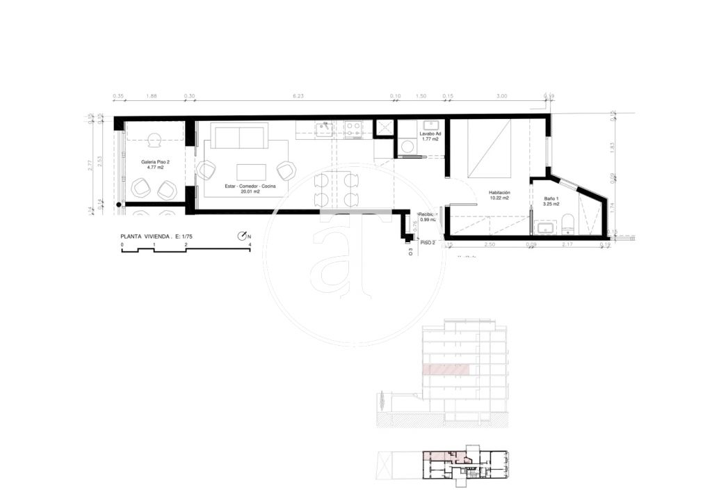Montly rental apartment with 1 bedroom apartment in Eixample Dreta 19