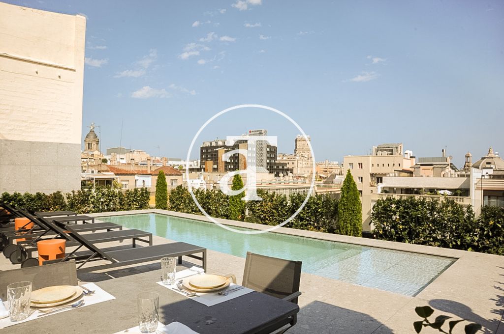Piso de obra nueva, de alquiler temporal con 2 habitaciones en privilegiada zona de Barcelona 12