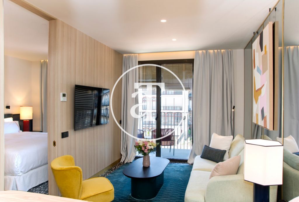 Piso de estreno de alquiler temporal de 1 habitación y terraza en Eixample Dreta 1