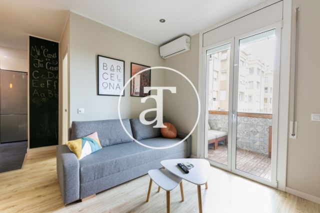 Monthly rental apartment with 2 bedrooms and terrace in Les Corts 2