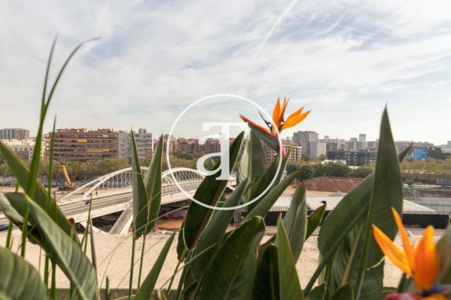 Appartement  de 3 chambres à louer temporairement avec 2 terrasses à El Clot 19
