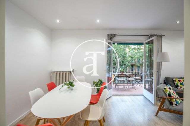 Mothly rental apartment with 3 bedrooms and terrace close to Paseo Sant Joan 7